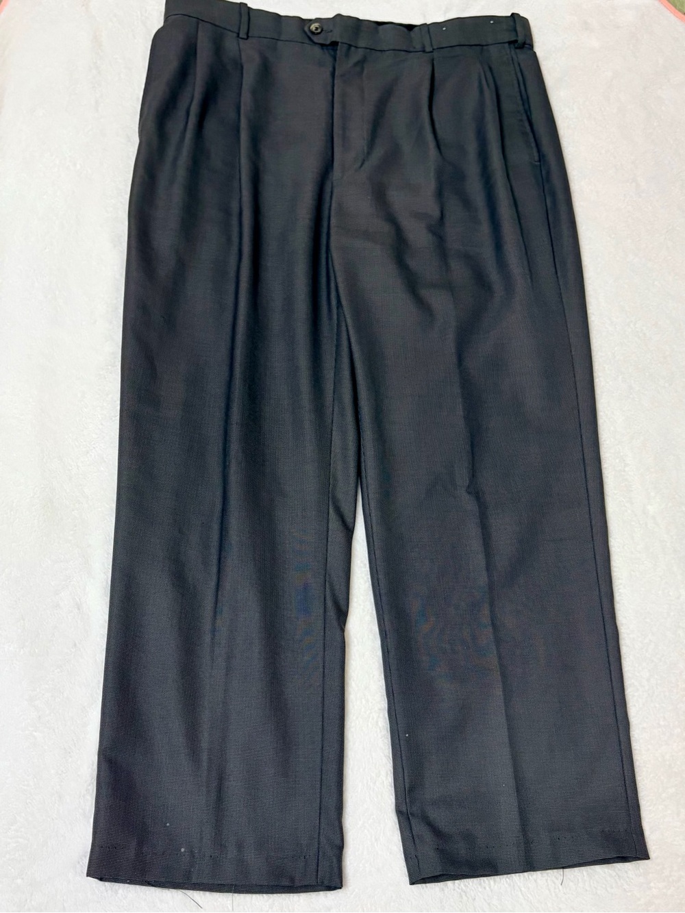 jf j.ferrar Men's Black Dress Pants - Straight Pleat
